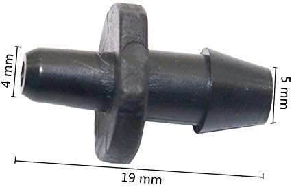 Hose Connector 1/4" Single Barb Straight Connector Greenhouse Irrigation 4mm Hose 4/7mm Barbed Hose Coupling Drip Irrigation Fittings 500 Pcs (Color : Black, Diameter : 1/4'') - Image 3