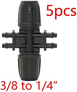 Hose Connector Adapter 3/8" To 1/4" Hose Connector Tee Manifold Elbow End Plug Repair 8/11 To 1/8" 4/7 Mm Barb Reducer 5 Pieces (Color : 4 way 1I4) - Image 2