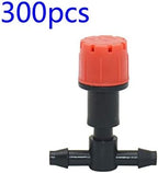 Garden Sprinkler 50-300pcs Garden Adjustable Nozzle with T-Shaped Barb Connector for Drip Irrigation Watering Sprinkler Drip Tip Dripper Flowerbed (Color : C x 300pcs) - Image 2