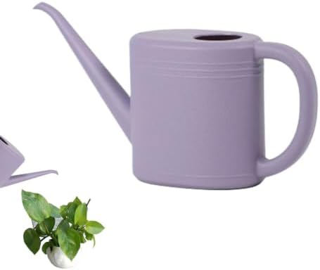 1l Small Watering Can, Pp Garden Watering Jug with Long Spout, Non Slip Base Lightweight Waterings Jug, Easy Pour Plant Water Can for Indoor House Patio Porch Lawn Backyard Purple by Unknown