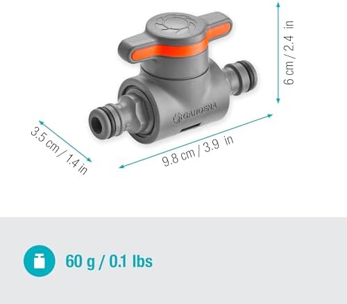Gardena Coupling with regulating Valve: Hose Coupling for continuously regulating and shutting Off The Water Flow in The Hose Route, Range Regulation of a Sprinkler (18266-20) - Image 3