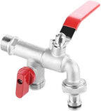 Brass Rain Barrel Spigot 90 Degree Valve Water Tap 1/2" Brass Faucet Home Outdoor Garden Tool by Unknown