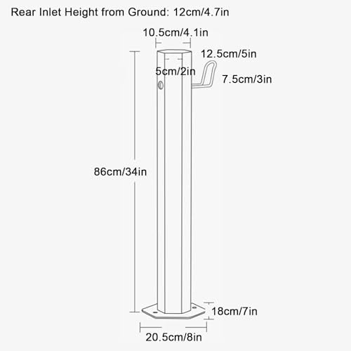 Outdoor Garden Water Column, 304 Stainless Steel Frost-Resistant Tap Post with Lockable Water Hydrant, Hose Stand with Spigot for Garden Irrigation and Watering(Size:34 * 4.1in) - Image 2