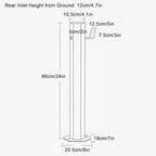 Outdoor Garden Water Column, 304 Stainless Steel Frost-Resistant Tap Post with Lockable Water Hydrant, Hose Stand with Spigot for Garden Irrigation and Watering(Size:34 * 4.1in) - Image 2