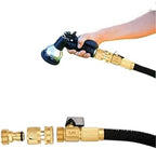 Expandable Garden Hose Repair Kit 3 Sets Garden Water Hose Quick Connectors, 3/4 in. Brass Female and Male Fittings(EU Standard) - Image 5