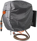 Garden Wall Mounted Retractable Hose Reel Cover, 450D Oxford Polyester Coated Tarp, 100% Waterproof Sunscreen Hose Reel Cover, for:Giraffe tools,Ayleid,Gardena and More.grey,24"L x18"Wx24H" by GEHENG-ValueLife