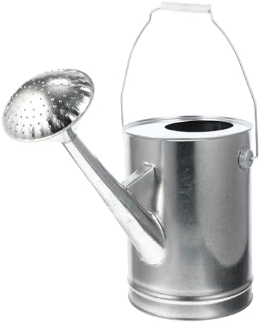 FAVOMOTO Galvanized Iron Watering Can 5l Thick Vintage Sprinkling Pot for Indoor Outdoor Plant Watering with Long Spout Household Garden Use by FAVOMOTO