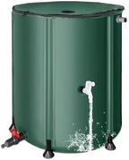 13-264 Gal Collapsible PVC Rain Barrels to Collect Rainwater from Gutter, Portable Rain Water Collection System Catcher Container Storage Tank with Spigot(Green,0.6x0.8m/225L/59.4gal) by Unknown