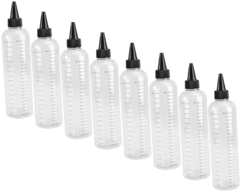 DOITOOL 8pcs Oz Plastic Squeeze Bottle with Graduated Scale, Leakproof Reusable Pet Dispenser for Hair Coloring and Daily Storage, Easy to Clean Kitchen and Laboratory Applicator by DOITOOL