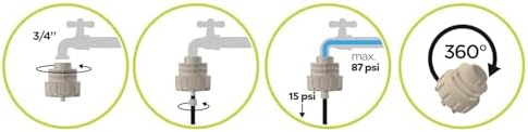 BLUMAT Pressure Reducer for Automatic Watering & Irrigation Systems | Ideal for Use with Blumat Systems, BluSoak Drip Tape, EasySoak Systems | Fits onto Standard ¾” Hose Bibb - Image 4