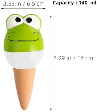 Yardwe 4pcs Frog Shaped Ceramic Plant Waterer with 140ml Xmas - Image 3