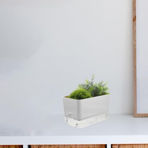 Toyvian 2 Pack Square Double Layer Self Watering Planters for Home - Image 2