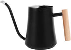 1 Liter Stainless Steel Long Spout Watering Can with Wooden Handle for Indoor Plants, 35 oz Metal Watering Pot by Unknown