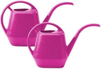 Bloem Aqua Rite 56 oz Plastic Watering Can, Long Spout, Fuchsia, 2-Pack by Bloem