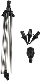 Rotating Tripod Sprinkler Stainless Steel Garden Automatic Rotary Irrigation System Adjustable 360 Degree Watering for Lawn Yard Greenhouse Large Area Silver Black - Image 3