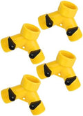 4 Pcs of 3/4″ Garden Hose Y Splitter — Dual 2-Way Tap with Shut-Off Valves by Unknown