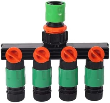DN16 4-Way Water Splitter, 4/7mm Outlets, Greenhouse Irrigation by Unknown