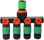 DN16 4-Way Water Splitter, 4/7mm Outlets, Greenhouse Irrigation by Unknown