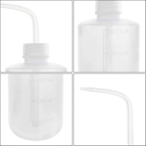 Plastic Safety Wash Bottle 500ml Slanted Tip - Image 2