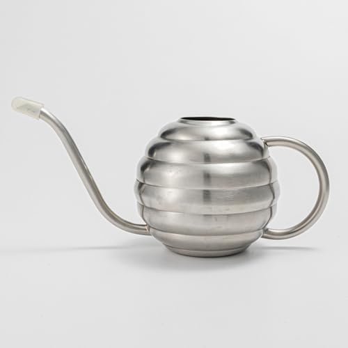 Luxshiny Stainless Steel Watering Can Small Metal Indoor Watering Pot with Long Spout Easy Pour for Plants and Flowers Garden Tool for Indoor Use - Image 3