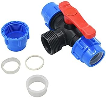 Garden Hose Fittings T-Type 32/40/50/63mm Pe Pipe Three-Way Ball Valve Garden Faucet Three-Way Manifold DN25 DN32 DN40 DN50 Connector 1 (Color : 40mm) - Image 4