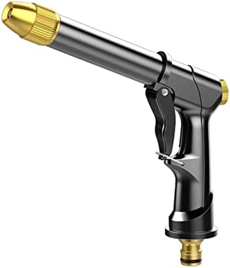 Garden Hose Spray Gun -Adjustable Spray Sprinkler with Brass Nozzle, Heavy Duty Metal Water Gun Spray Gun (Color : Black Gun) by Unknown