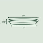 Bloem Terra 24" Round Plastic Plant Saucer, Lightweight UV-Resistant Indoor/Outdoor Flower Pot Tray - Fits 24-inch Planter Pots, Navy, 2-Pack - Image 2
