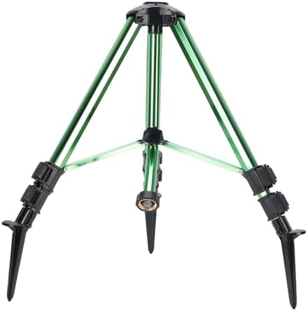 Impact Sprinkler On Tripod Base Brass and Aluminum Tripod Sprinkler 16 to 37in Adjustable Height Automatic Rotating Lawn for Garden Lawn Yard Watering - Image 4