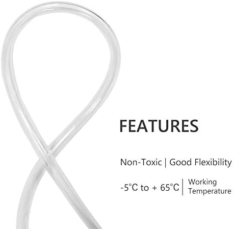 Eastrans 50ft x 1" Dia Clear Vinyl Tubing, Flexible Plastic Hybrid Tubing - Image 3