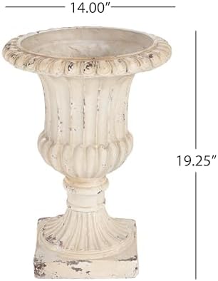 19.25' Garden Urn Planter, 19.25 Inch, Antique White - Image 4