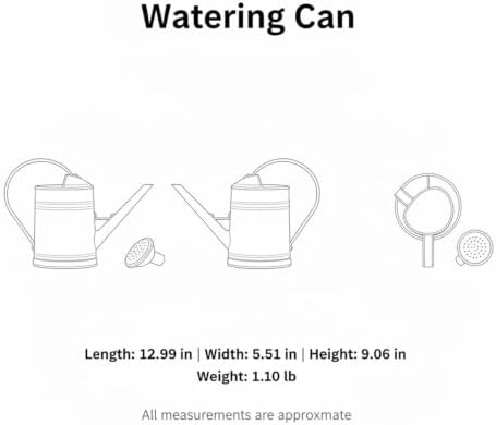 2L Plastic Watering Can with Long Spout & Detachable Rose Head, Lightweight Indoor Plant Waterer for Precise Root Irrigation - Image 7