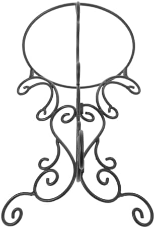 VANZACK Wrought Iron Gazing Globe Stand Bird Bath Pedestal Base for Garden by VANZACK