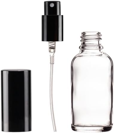 YIZHAO Clear Glass Spray Bottles 1oz, with Small Fine Mist Spray, Metal Cap, Refillable for Essential Oil,Travel,Cleaning,Perfume,Aromatherapy,Makeup – 24 Pcs - Image 4