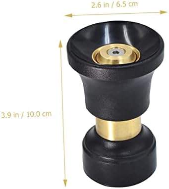 Firefighter Style Water Hose Nozzle, Adjustable Conical Spray, Black - Image 4