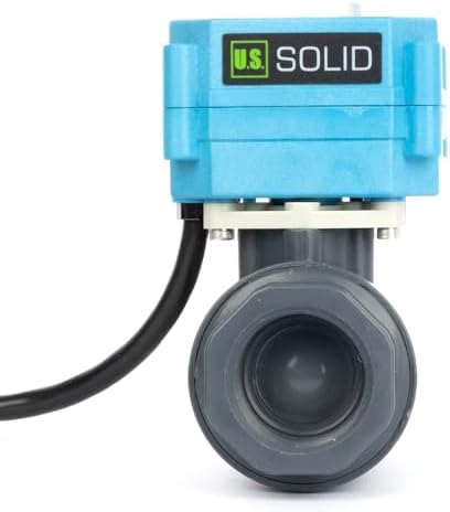 U.S. Solid 1” PVC Motorized Ball Valve - Plastic Electrical Ball Valve, 2 Wire Auto Return, AC 110~230V, Normally Closed - Image 2