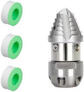 40L~110L G1/2 Inch Sewer Jetter Nozzle Stainless Steel Pipeline Cleaning Tools High Pressure Machine Accessories(Gray,110LIMin) by Unknown