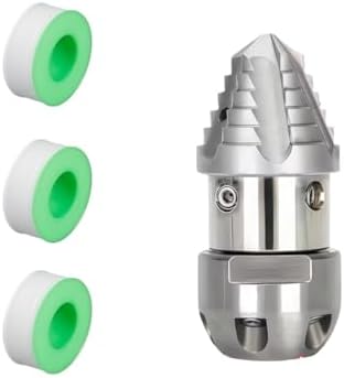 40L~110L"G1/2 Inch Sewer Jetter Nozzle Stainless Steel Pipeline Cleaning Tools High Pressure Machine Accessories(Gray,70LIMin) by Unknown