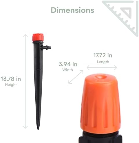 2WAYZ Drip Irrigation Kit - Plant Watering System, Automatic Irrigation System for Patio Garden Farm - Set of Blank Distribution Tubing Hose + 20pcs Misters + Adjustable Nozzle Emitters - Image 3