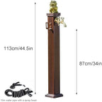 Free Standing Water Column for Home Garden, Outdoor Column Faucet, Garden Hose Holder with Full Copper Faucet, Square Garden Water Column, Stainless Steel(Red,113cm/44.5in) - Image 2