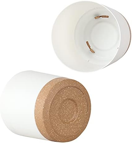 kubvici Plant Pots for Indoor Plants, 2 Pack 10 Inch Plant Pot Plastic Flower Pots Planters with Drainage Saucer for Indoor Outdoor Garden Home (10" White) - Image 5