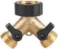 Garden Hose Splitter, Garden Hose Y Valve Connectors Copper Hose Splitter, 2 Way Water Faucet Splitter with Valve by Unknown