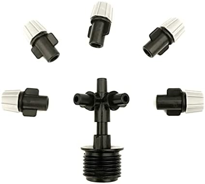 Garden Lawn Sprinkler Irrigation System Set of 10 Pieces of Five Fog Cooling Nozzles Garden Greenhouse Adjustable Spray Nozzle with 1/2 Inch Connector for Micro Irrigation IT105 - Image 6