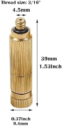 50pcs/pack Misting Nozzles, Brass Replacement Heads for Outdoor Cooling System, High Pressure Atomizing Sprayer with Filter for Patio Lawn, 10/24 UNC(Gold,0.8mm) - Image 2