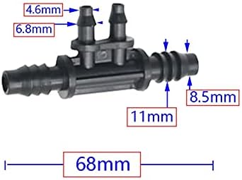 Hose Connector Adapter 100 8mm To 4mm Reducing Hose Connectors T-shaped Elbow Straight Elbow 3/8" 8/11 6mm 1/4" 4/7mm Irrigation Fittings (Color : 3I8 to 2way 1I4) - Image 6
