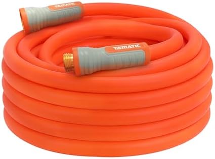 YAMATIC Flexible Garden Hose 5/8" x 50ft, 360° Swivel Handle, Burst 600 PSI by YAMATIC