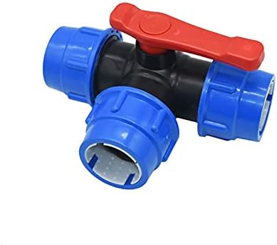 Garden Hose Fittings T-Type 32/40/50/63mm Pe Pipe Three-Way Ball Valve Garden Faucet Three-Way Manifold DN25 DN32 DN40 DN50 Connector 1 (Color : 32mm) - Image 6
