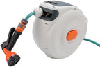 Haofy Retractable Garden Hose Reel, Plastic, Auto Rewind Hose System, 100 Ft Length, Heavy Duty High Pressure Sprayer for Garden Irrigation and Car Washing (20m) - Image 3