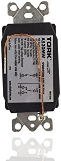 TORK A530MW Spring-Wound in-Wall Twist Timer with 30-Minute Length and White Faceplate, for Automatic Shutoff of Fans or Lights - Image 3