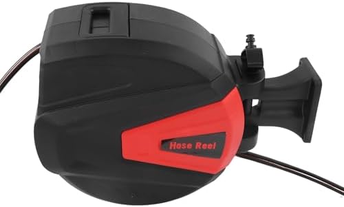 GOTOTOP Retractable Hose Reel PVC Garden Hose Reel with 20m 65.6ft 2m Inlet Auto Lock Smooth Retraction 9 Spray Modes for Garden Lawn Yard Watering in 23 to 113 Degrees Fahrenheit - Image 3