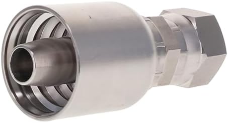 TITAN FITTINGS | SS-T43-FJX-06-08 | 3/8" Hose x 1/2" 37° JIC (3/4"-16 thread) Female Swivel- Stainless Hose Fittings - Image 2